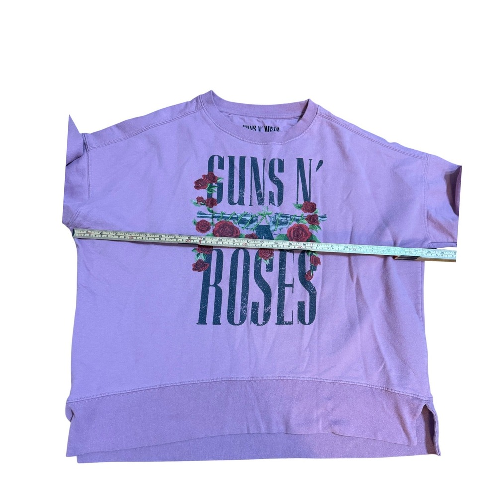Guns N' Roses Graphic Sweatshirt Pink Mauve Oversized Crewneck Band Merch L - Picture 6 of 9